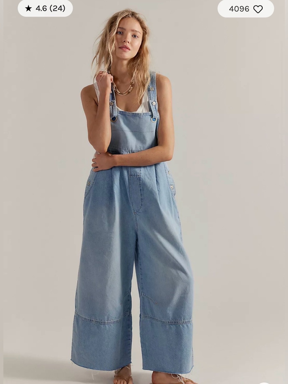 Free People We The Free Rambler Overalls. NWT. Ghost ranch